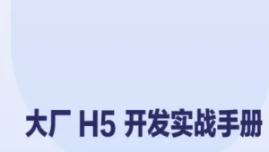 大厂 H5 开发实战手册 | 完结