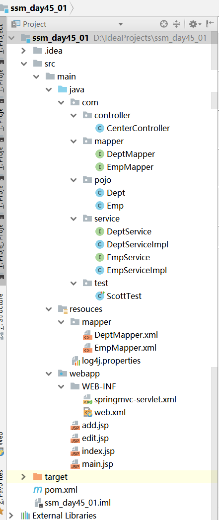 4、spring+springMVC+mybaits+idea+maven