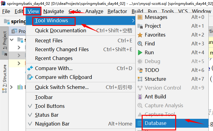 2、spring+mybatis注解（无mapper实现类）+idea+maven