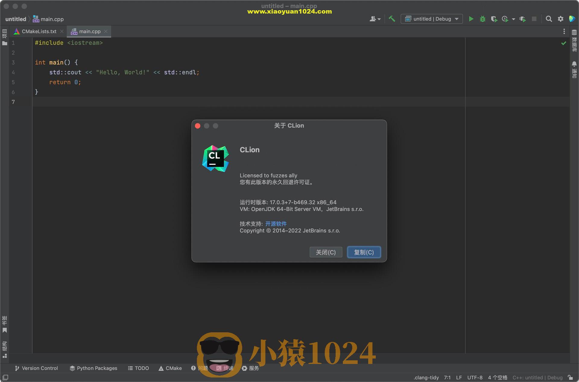 CLion 2022(C和C ++ IDE智能代码编辑器)最新
