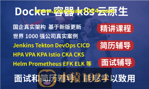2023kubernetes k8s+DevOps云原生全栈技术:基于世界1000强实战课程