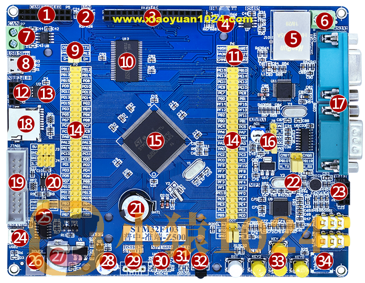 普中-朱雀F103开发板资料
