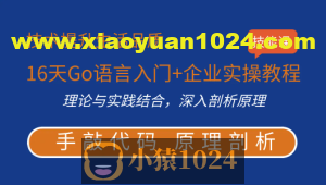 16天Go语言入门+企业实操教程