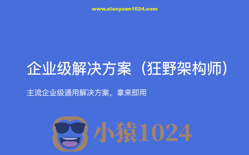 黑马-企业级解决方案（狂野架构师）