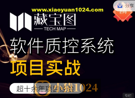 藏宝图项目实战，软件质控系统项目实战，视频+资料，价值2999