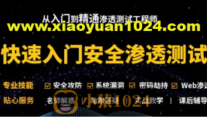 Kali安全渗透+Web白帽子高级工程师+黑客攻防 – 带源码课件