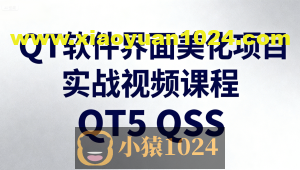 QT软件界面美化项目实战视频课程QT5 QSS