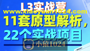 L3实战营，11套原型解析，22个实战项目